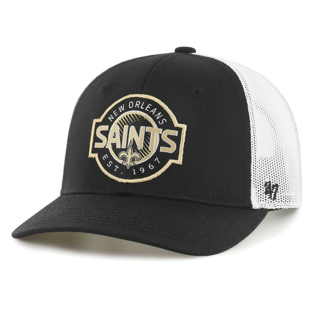 New Orleans Saints '47 Youth Scramble Adjustable Trucker Hat - Black/White outlet
