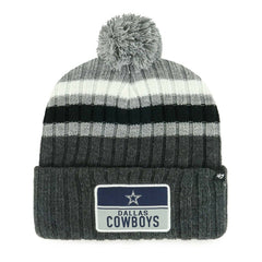 Dallas Cowboys '47 Stack Cuffed Knit Hat with Pom - Gray outlet