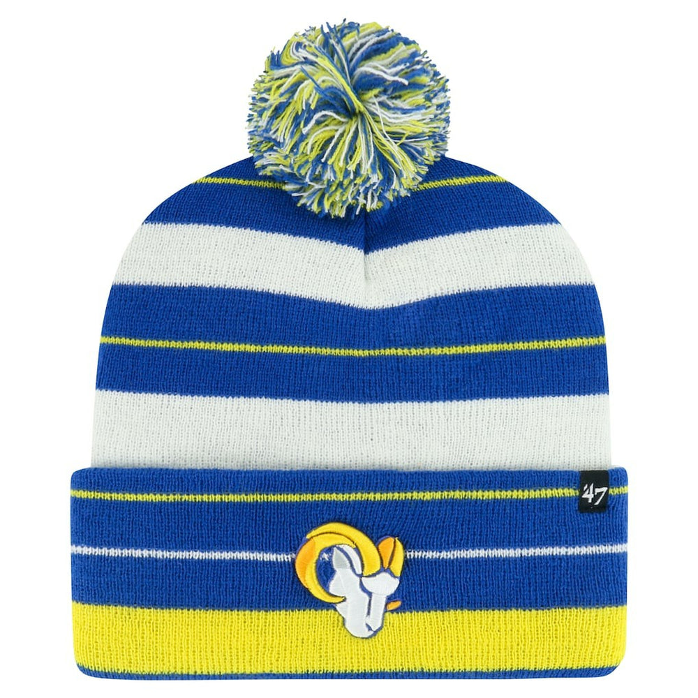 Los Angeles Rams '47 Powerline Cuffed Knit Hat with Pom - Royal discount
