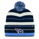 Tennessee Titans '47 Powerline Cuffed Knit Hat with Pom - Navy outlet