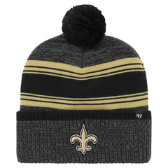 New Orleans Saints '47 Fadeout Cuffed Knit Hat with Pom - Black cheap