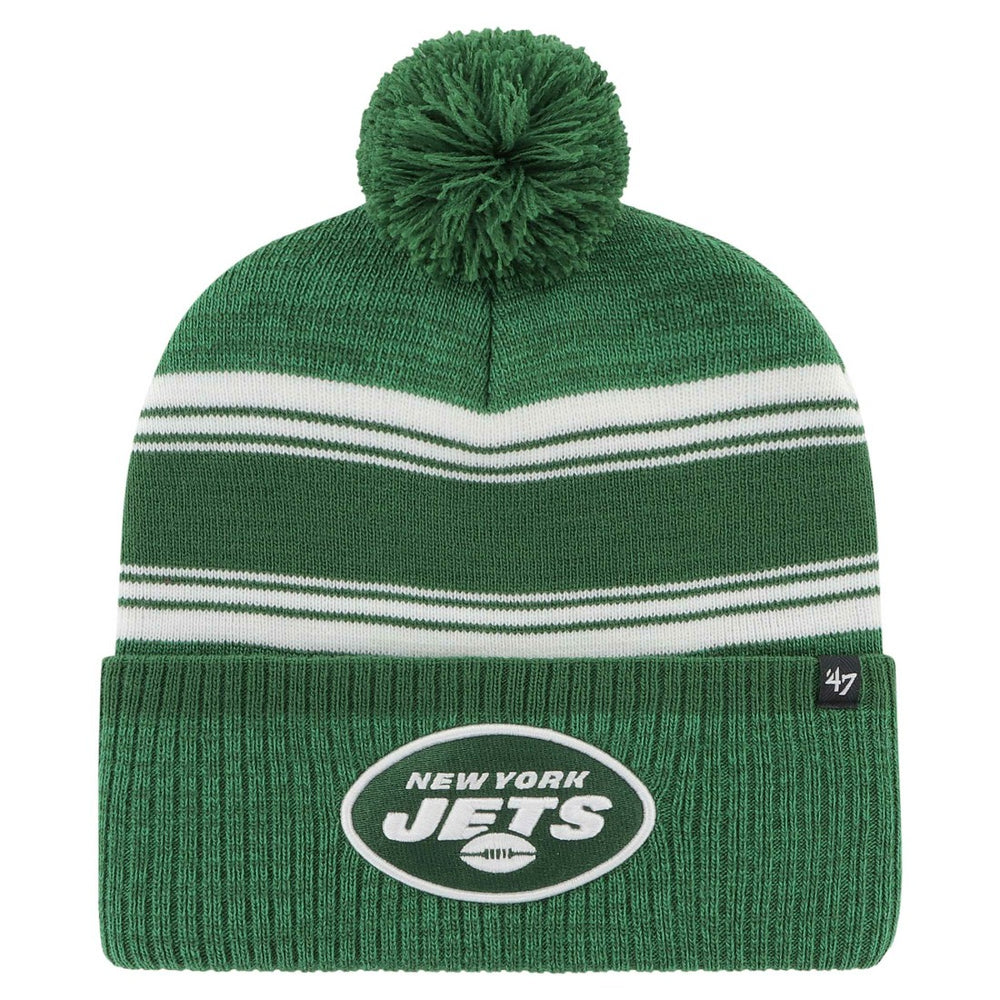 New York Jets '47 Fadeout Cuffed Knit Hat with Pom - Green outlet