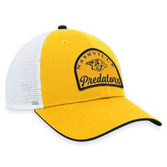 Nashville Predators Fanatics Fundamental Adjustable Hat - Gold/White Hats