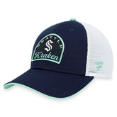 Seattle Kraken Fanatics Fundamental Adjustable Hat - Deep Sea Blue/White Hats