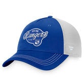 New York Rangers Fanatics Women's Fundamental Trucker Adjustable Hat - Navy/White Hats