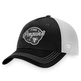 Pittsburgh Penguins Fanatics Women's Fundamental Trucker Adjustable Hat - Black/White Hats