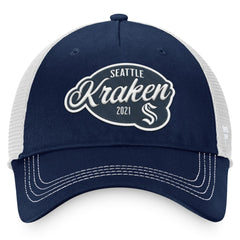 Seattle Kraken Fanatics Women's Fundamental Trucker Adjustable Hat - Deep Sea Blue/White Hats