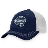St. Louis Blues Fanatics Women's Fundamental Trucker Adjustable Hat - Navy/White Hats