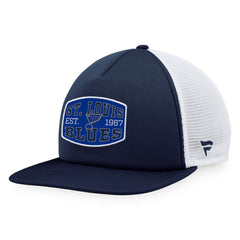 St. Louis Blues Fanatics Foam Front Patch Trucker Snapback Hat - Navy/White Hats