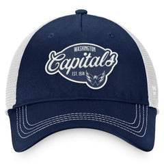 Washington Capitals Fanatics Women's Fundamental Trucker Adjustable Hat - Navy/White Hats