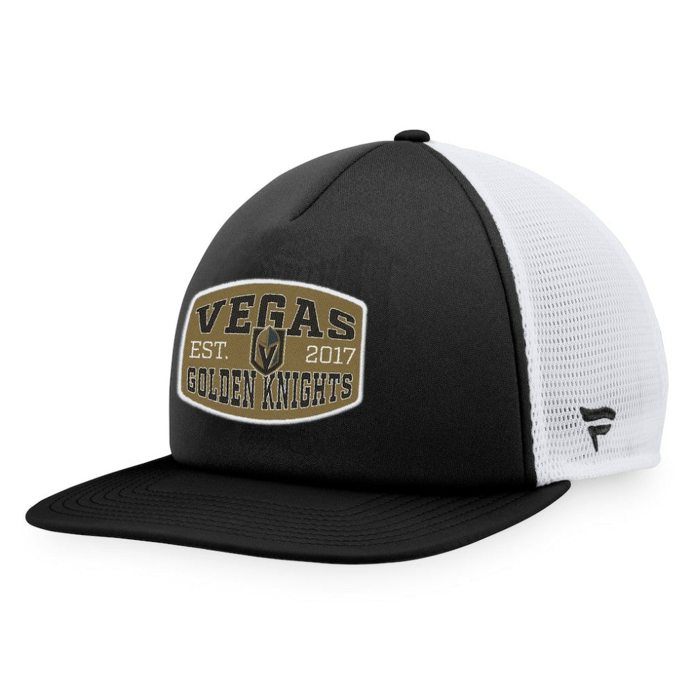 Vegas Golden Knights Fanatics Foam Front Patch Trucker Snapback Hat - Black/White Hats