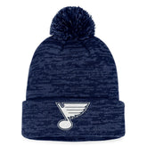 St. Louis Blues Fanatics Fundamental Cuffed Knit Hat with Pom - Navy Hats