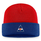 Colorado Rockies Heritage Vintage Cuffed Knit Hat Red/Blue