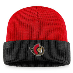 Ottawa Senators Fanatics Heritage Vintage Cuffed Knit Hat - Red/Black Hats