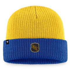St. Louis Blues Fanatics Heritage Vintage Cuffed Knit Hat - Gold/Blue Hats