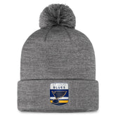 St. Louis Blues Fanatics Authentic Pro Home Ice Cuffed Knit Hat with Pom - Gray Hats
