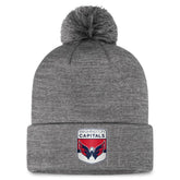 Washington Capitals Fanatics Authentic Pro Home Ice Cuffed Knit Hat with Pom - Gray Hats