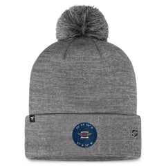 Winnipeg Jets Fanatics Authentic Pro Home Ice Cuffed Knit Hat with Pom - Gray Hats