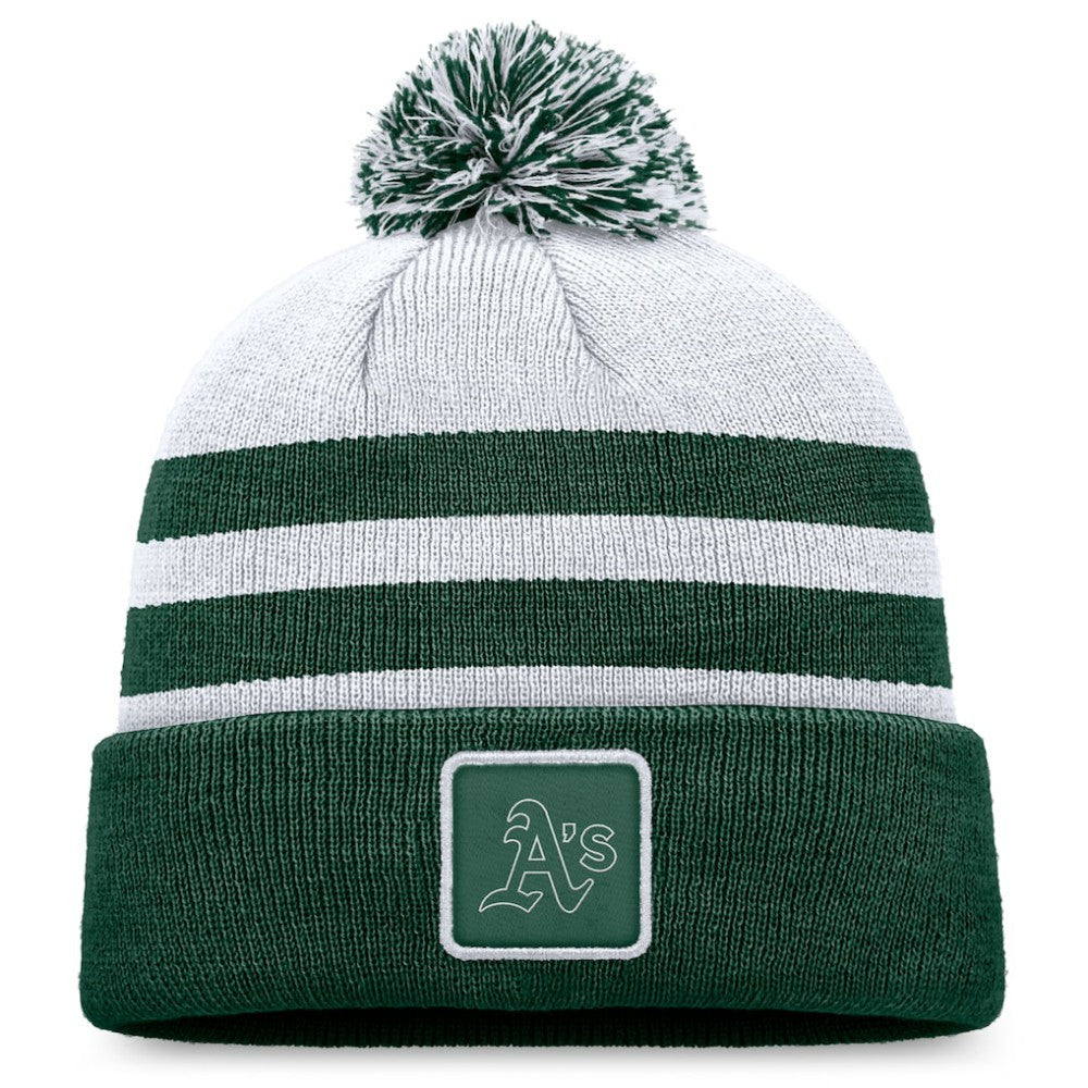 Athletics Cuffed Knit Hat with Pom Gray