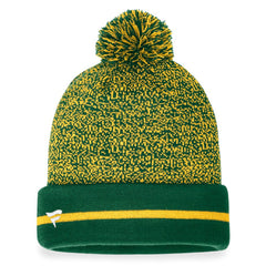 Athletics Space-Dye Cuffed Knit Hat with Pom Green/Gold