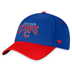 Chicago Cubs Stacked Logo Flex Hat Royal/Red