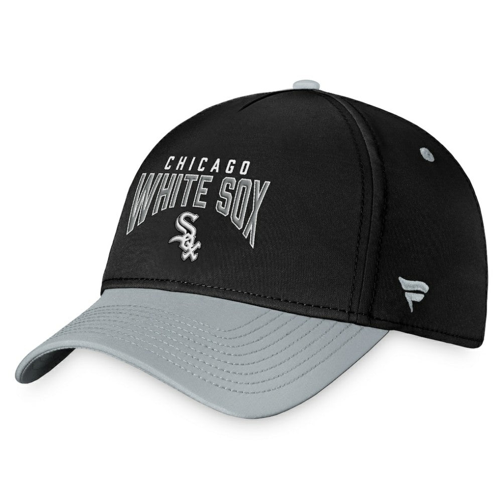 Chicago White Sox Stacked Logo Flex Hat Black/Gray