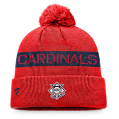 St. Louis Cardinals League Logo Cuffed Knit Hat with Pom Red/Navy