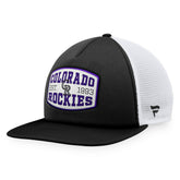 Colorado Rockies Foam Front Patch Trucker Snapback Hat Black