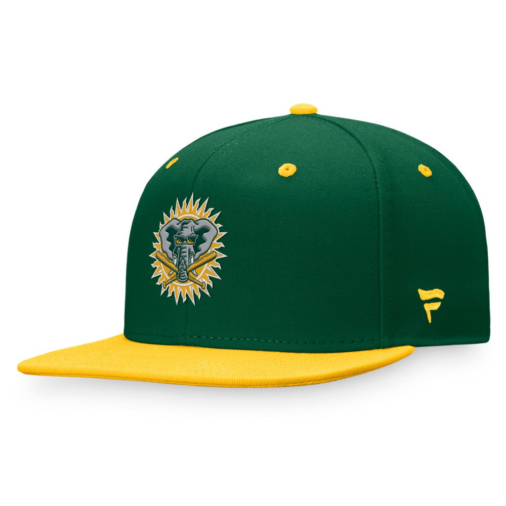 Athletics Cooperstown Collection Two-Tone Fitted Hat Kelly Green/Gold