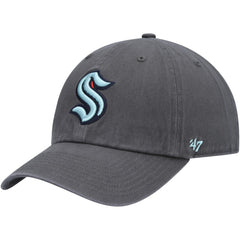 Seattle Kraken '47 Clean Up Adjustable Hat - Charcoal Hats