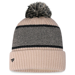 Pittsburgh Pirates Women's Cuffed Knit Hat with Pom Natural/Black