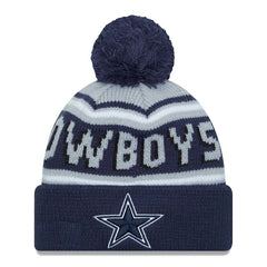 Dallas Cowboys New Era Main Cuffed Knit Hat with Pom - Navy discount