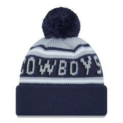 Dallas Cowboys New Era Youth Main Cuffed Knit Hat with Pom - Gray/Navy sale