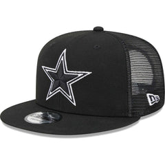 Dallas Cowboys New Era Main Trucker 9FIFTY Snapback Hat - Black on sale
