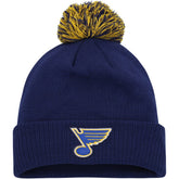 St. Louis Blues adidas COLD.RDY Cuffed Knit Hat with Pom - Blue Hats