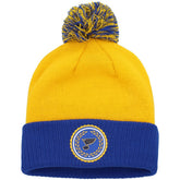 St. Louis Blues adidas Women's Laurel Cuffed Knit Hat with Pom - Gold Hats