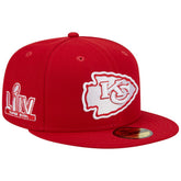 Kansas City Chiefs New Era Super Bowl LIV Main Patch 59FIFTY Fitted Hat - Scarlet cheap