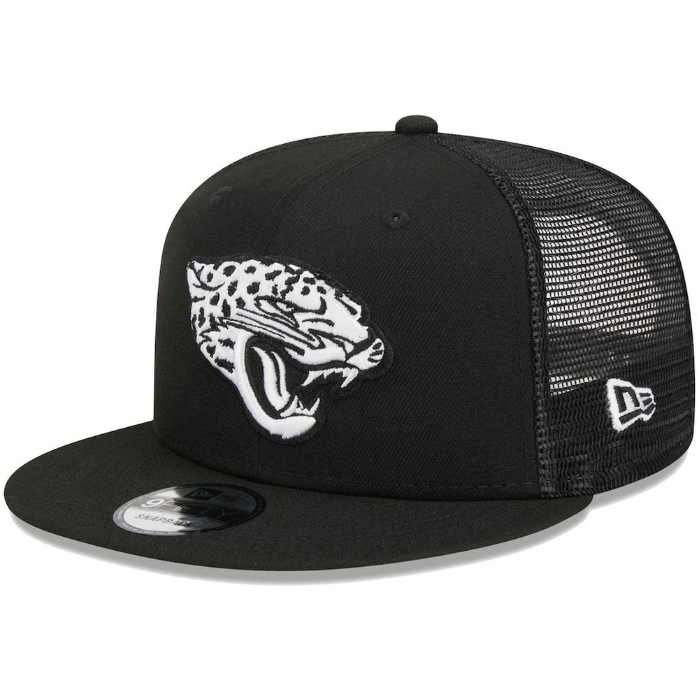 Jacksonville Jaguars New Era Main Trucker 9FIFTY Snapback Hat - Black sale