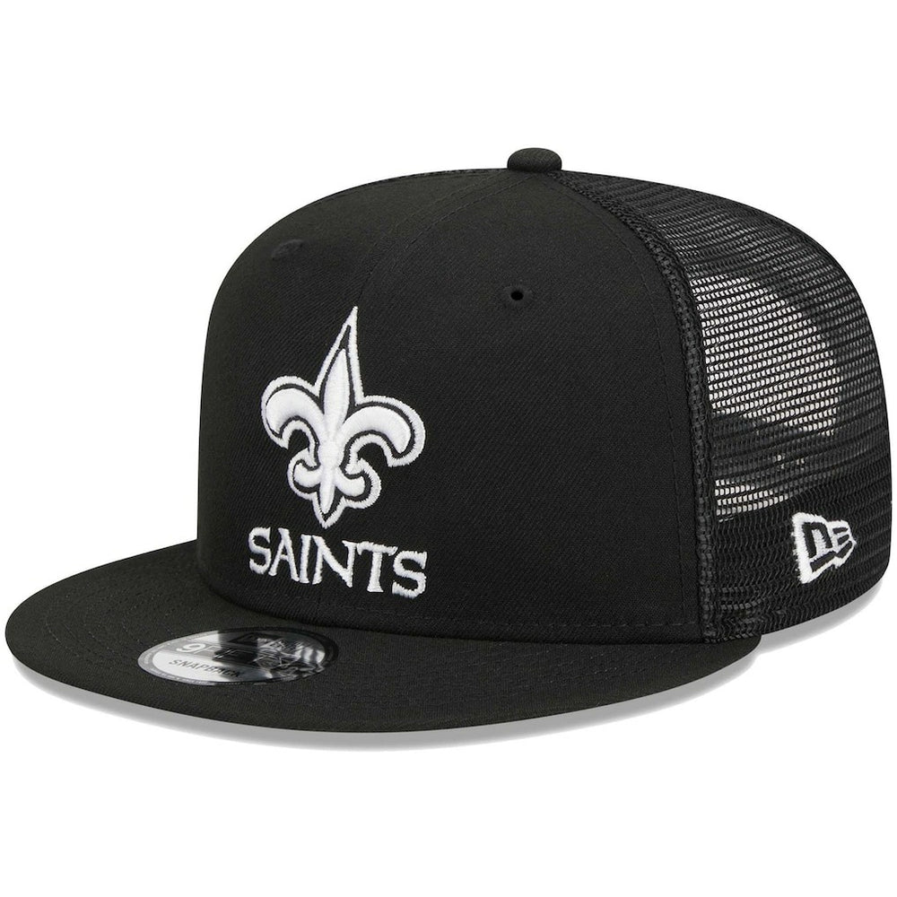 New Orleans Saints New Era Main Trucker 9FIFTY Snapback Hat - Black discount