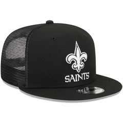 New Orleans Saints New Era Main Trucker 9FIFTY Snapback Hat - Black discount