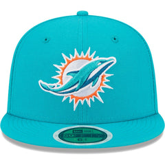Miami Dolphins New Era Youth Main 59FIFTY Fitted Hat - Aqua cheap