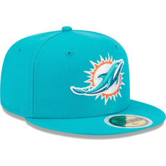 Miami Dolphins New Era Youth Main 59FIFTY Fitted Hat - Aqua cheap