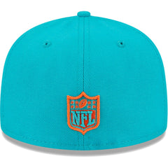 Miami Dolphins New Era Youth Main 59FIFTY Fitted Hat - Aqua cheap