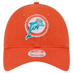 Miami Dolphins New Era Women's Throwback Main Core Classic 2.0 9TWENTY Adjustable Hat - Orange online
