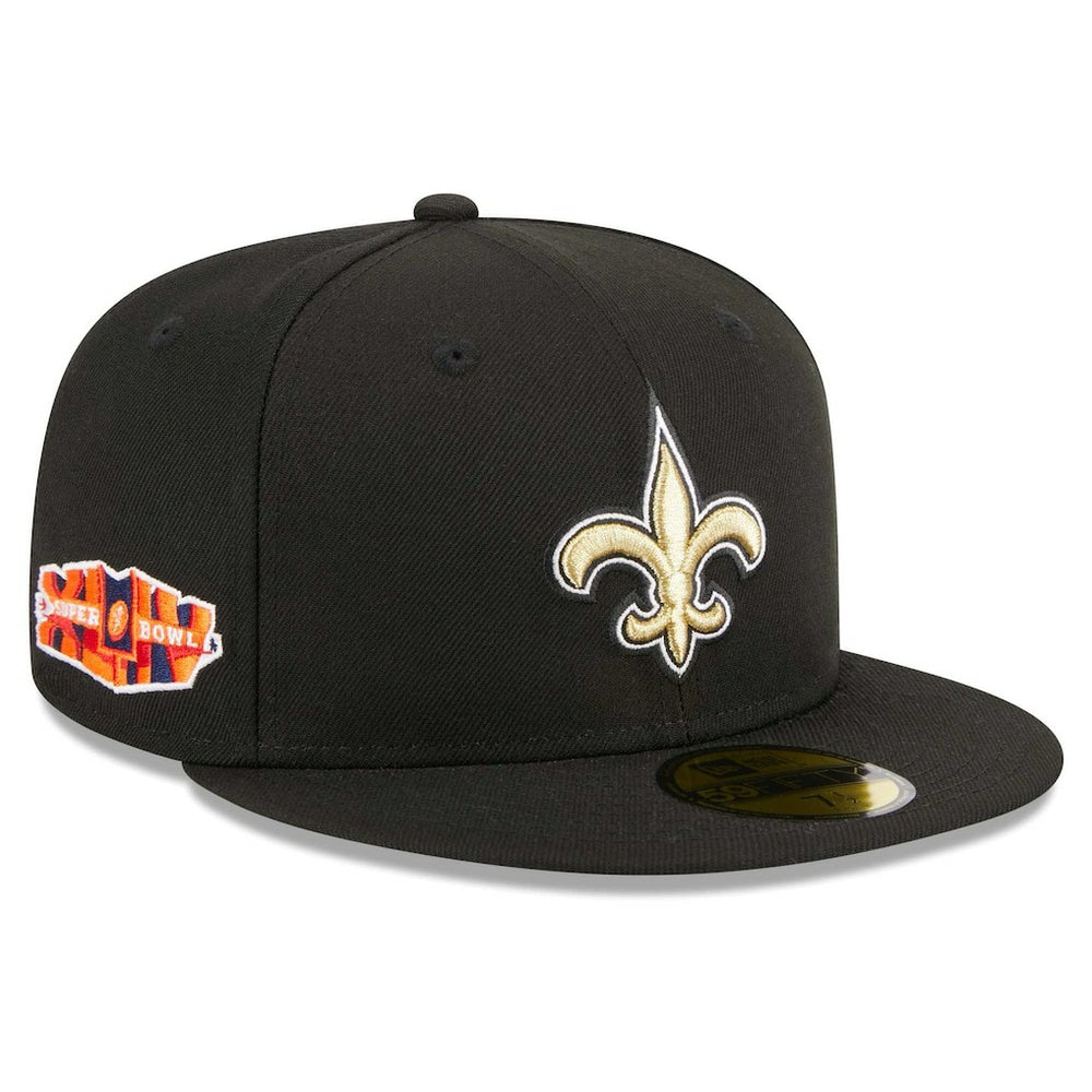 New Orleans Saints New Era Main Patch 59FIFTY Fitted Hat - Black for sale