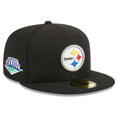 Pittsburgh Steelers New Era Main Patch 59FIFTY Fitted Hat - Black sale