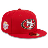 San Francisco 49ers New Era Main Patch 59FIFTY Fitted Hat - Scarlet on sale