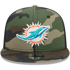 Miami Dolphins New Era Youth Main Trucker 9FIFTY Snapback Hat - Camo cheap