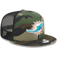 Miami Dolphins New Era Youth Main Trucker 9FIFTY Snapback Hat - Camo cheap
