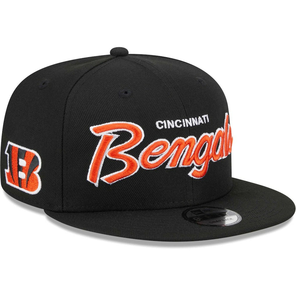 Cincinnati Bengals New Era Main Script 9FIFTY Snapback Hat - Black online